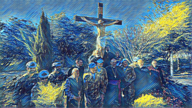 Итальянские миротворцы заменили статую Христа после вандализма